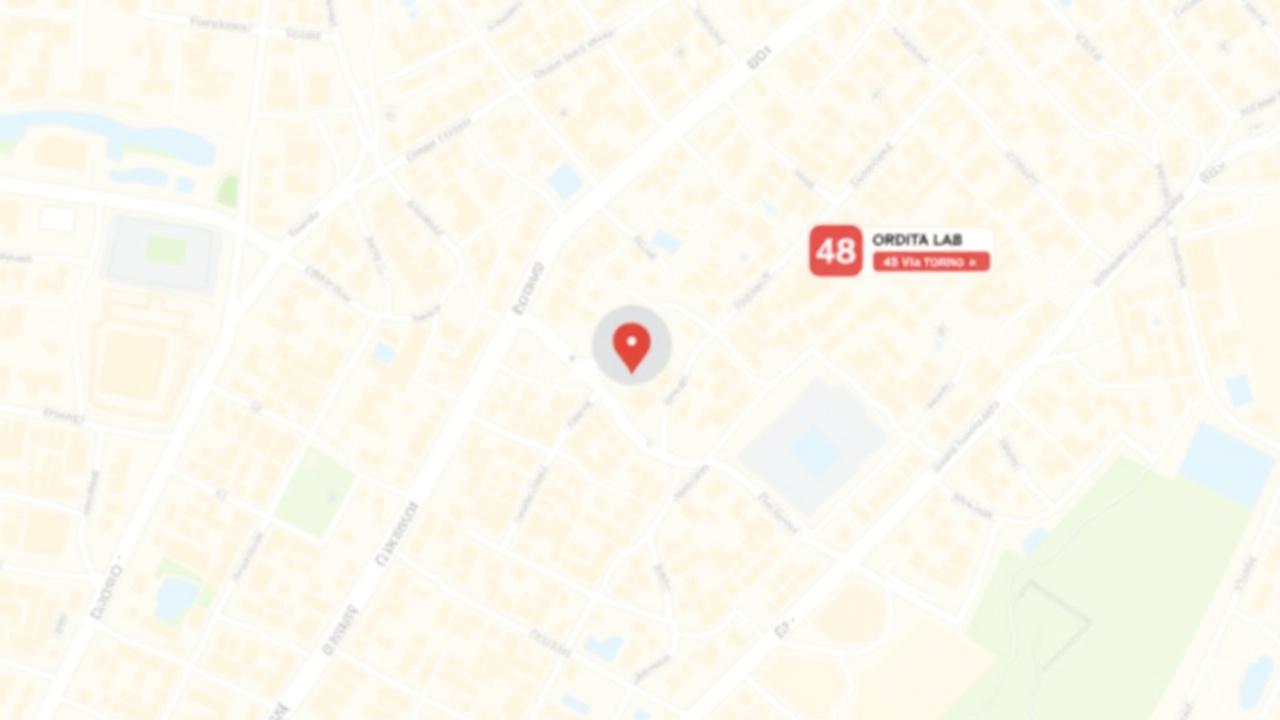 Mappa della sede di Milano di Ordita Lab, 48 Via Torino.