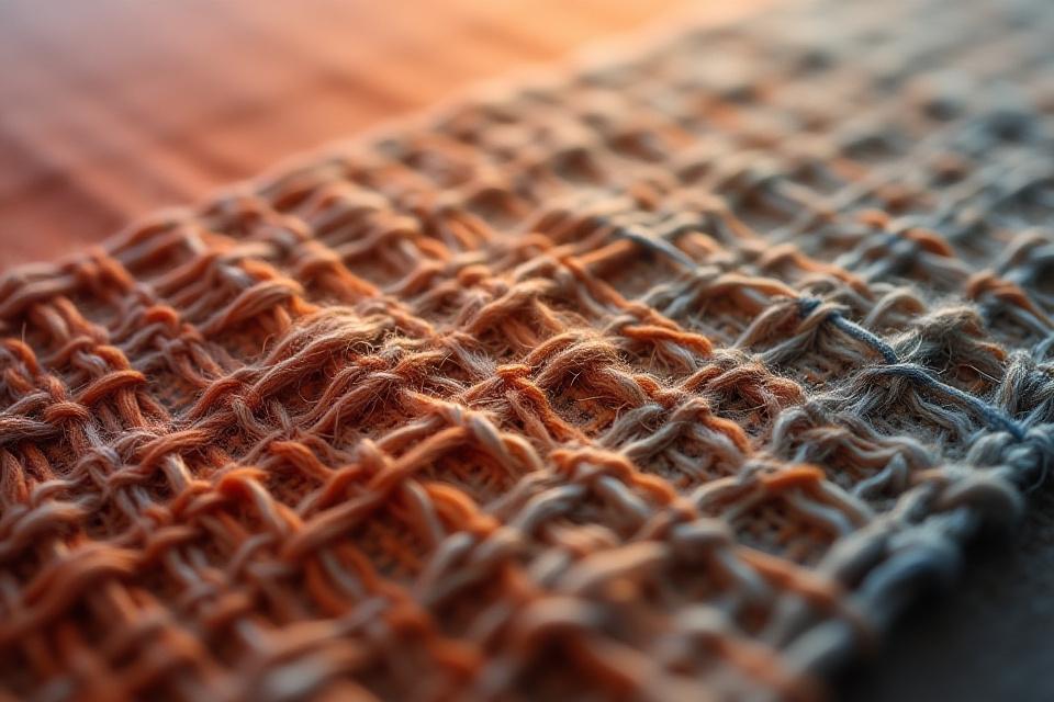 Close-up of a textile with intricate weaving pattern, professional studio lighting